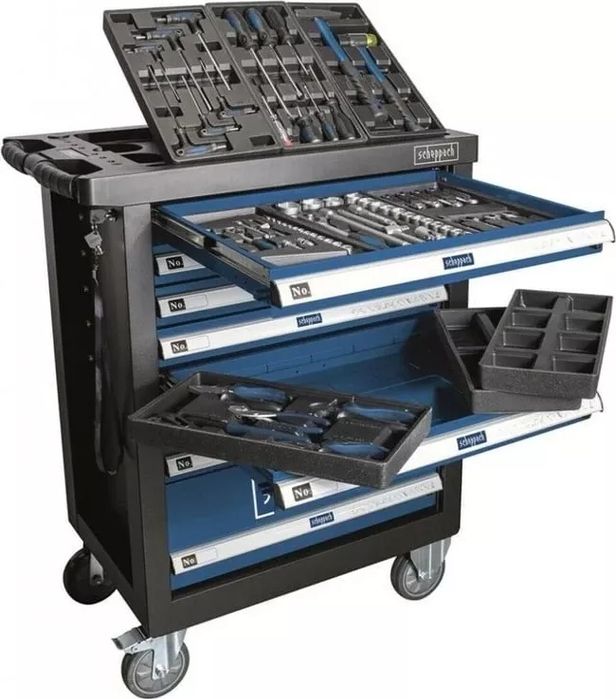 Dulap de scule scheppach tw1100 70 piese 7 sertare