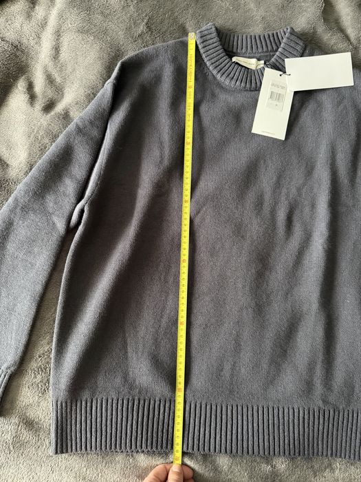 Calvin Klein Jeans pulovar bumbac lana bleumarin marimea M nou