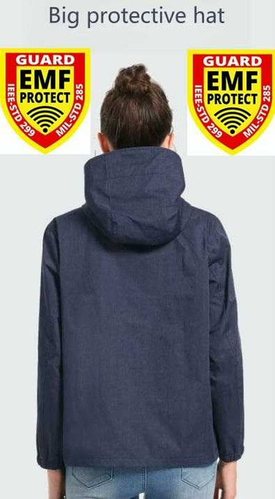 Екранирано Яке с Метални Нишки ЕМП Електромагнитен Щит EMP Излъчване