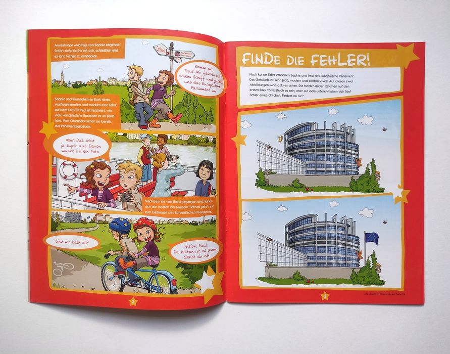 Еврожурнал с Наклейками и Играми для детей на Немецком языке