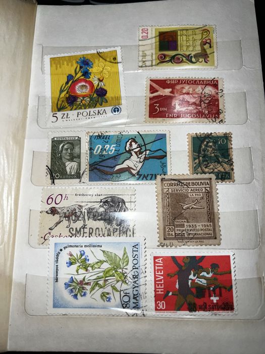 Colecție timbre vechi - Europa, Israel, Africa, Asia, America de Sud