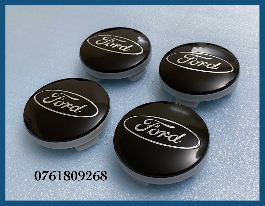 Set 4 capace negre 54mm 6M211003AA jante aliaj originale Ford