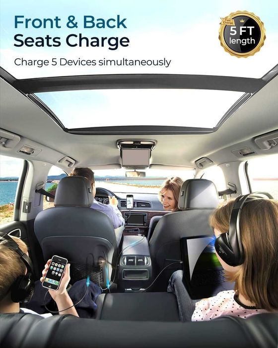 Автомобильное зарядное устройство для телефона Joyroom 5 в 1 78W