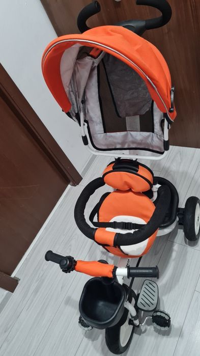 Tricicleta multifunctionala pliabila Wunderkid Trix, Portocaliu