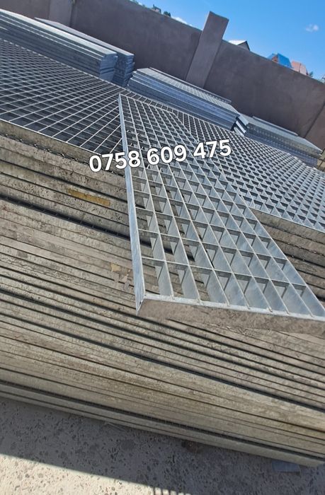 Grilaje-trepte zincate 125x24