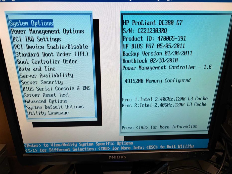 HP DL380 G7 2* Xeon E5620, 48GB RAM, 16*SFF сървър