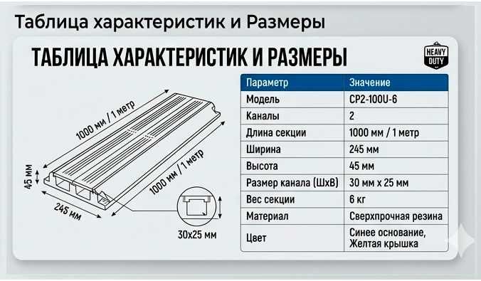 Кабель канал, 2 канала 1 метр
