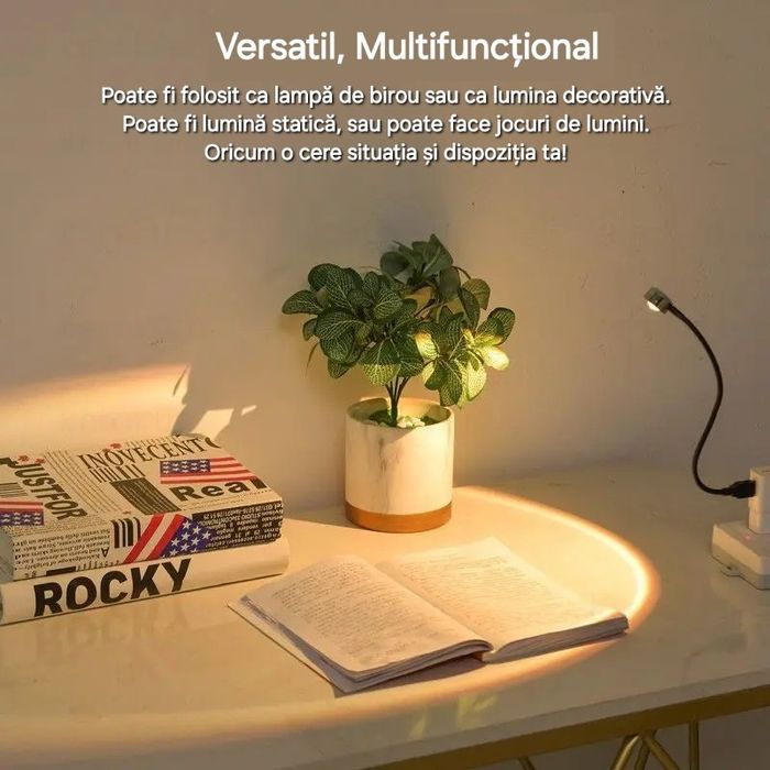 Proiector USB 7 culori/14moduri. Flexibil. Portabil.Imagine mare&clara