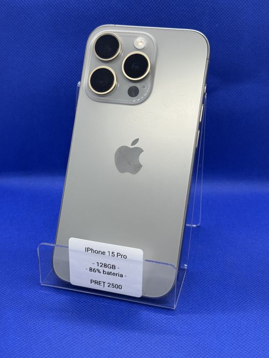 Magazin Vindem: Iphone 15 Pro, 128GB, 1 an garantie
