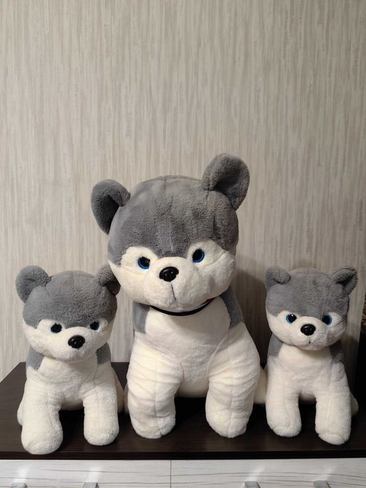 Мягкие игрушки собаки Хаски