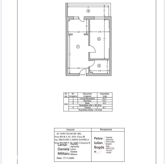 Popesti Leordeni, apartament 2 camere tip studio, bloc nou 2025, 45 mp