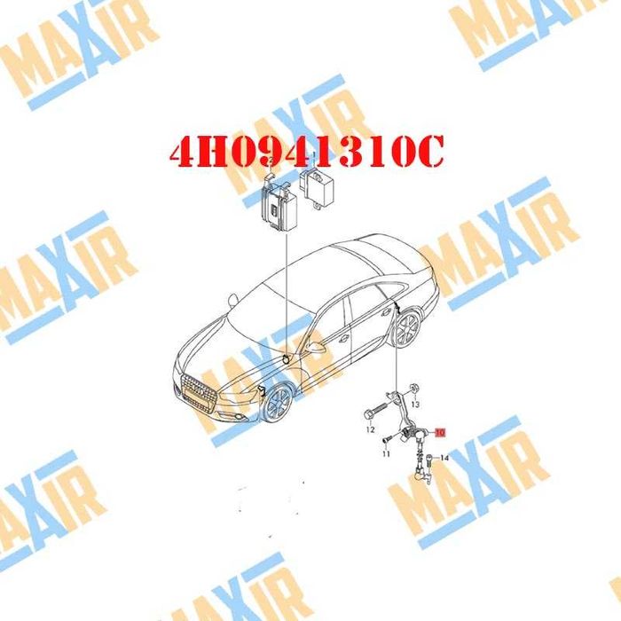 Сензор датчик кантар за ниво на въздушно окачване Audi Porsche