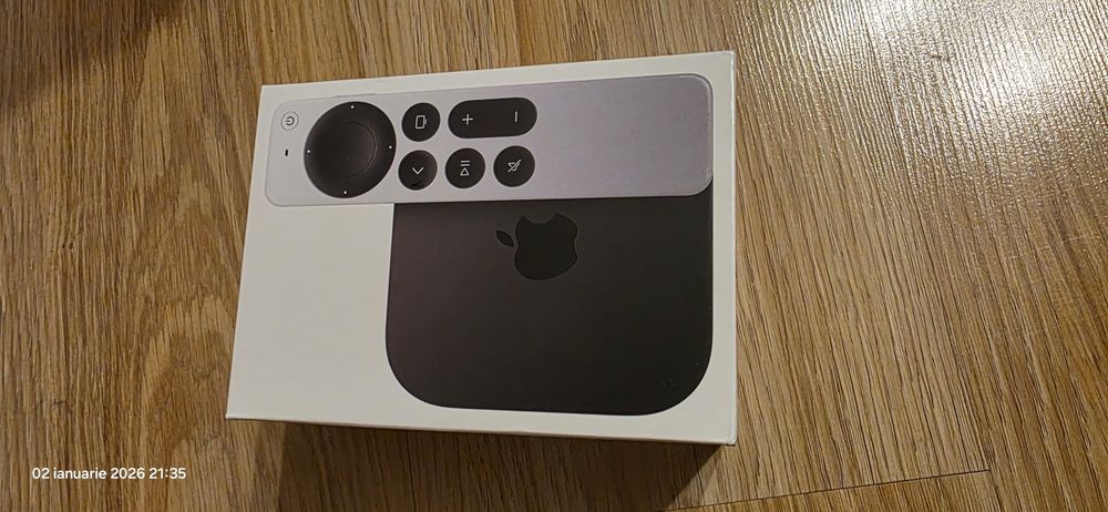 Vand Apple TV 4K SIGILAT Wi‑Fi + Ethernet, 128 GB, Negru/Argintiu