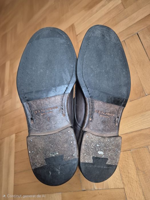 Ghete lux Dolce & Gabbana, Brogue Piele, Made in Italy, Bărbați - 40