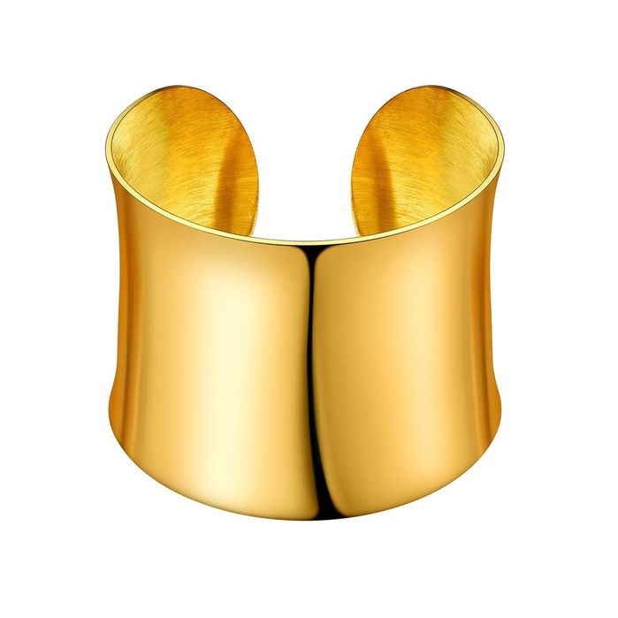 Brățară lată boemă, placată cu aur de 18k