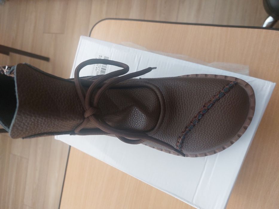 Кафяви удобни обувки от естествена кожа