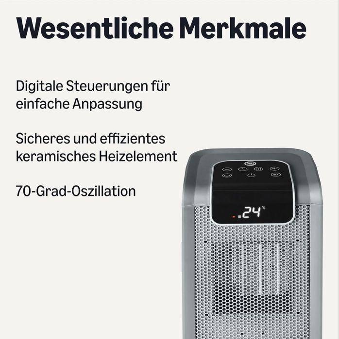 încălzitor portabil cu ventilator ceramic