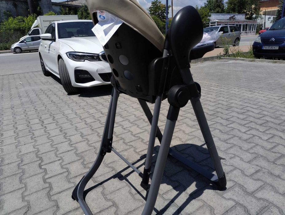 CANGAROO Стол за хранене с функция люлка NIRVANA 2в1 бежов