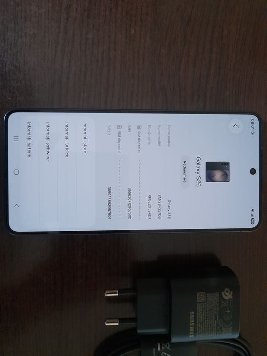 Vand / Schimb  Samsung  S 26 Black model   512 Gb   ca nou