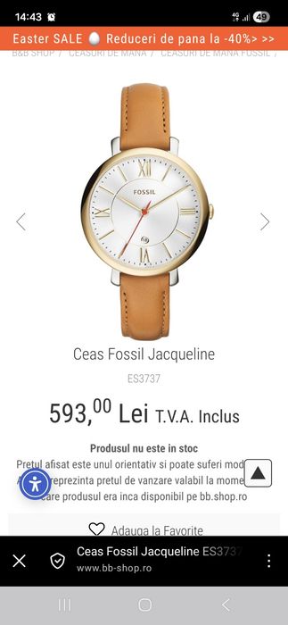 Ceas Fossil dama