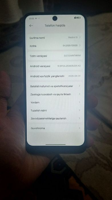 Redmi 13. 6/128 Qora rangi