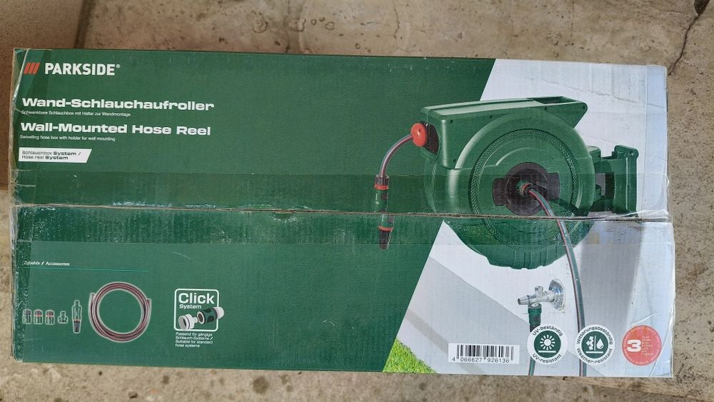 Tambur furtun 15 m Parkside irigat curte