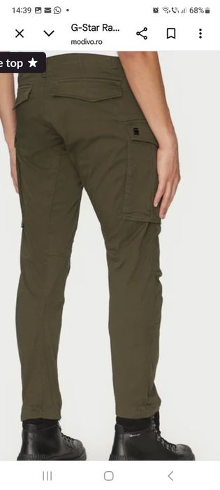 Pantaloni  cargo G-Raw CASUAL,kaki,mărimea 33/32.Noi.Regular fit
