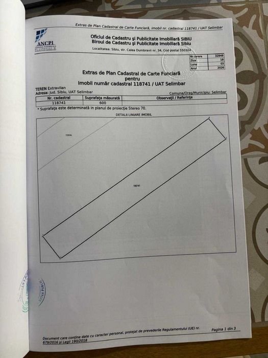Vând teren 600 mp – Șelimbăr-Bungard | Aproape de râul Cibin | 6.960 €