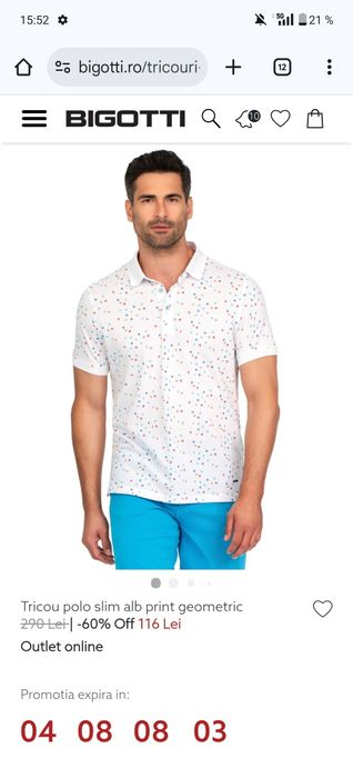 Tricou bigotti barbati