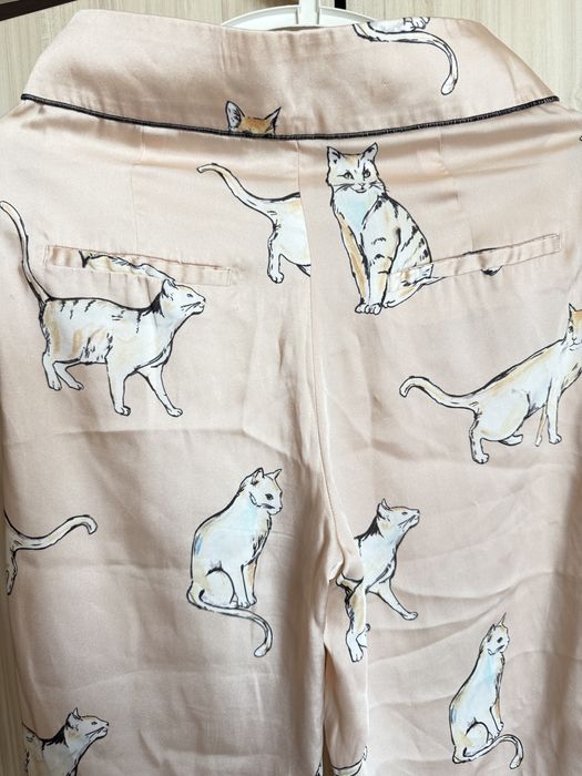 Панталон ZARA 7/8 сатен с котки – S