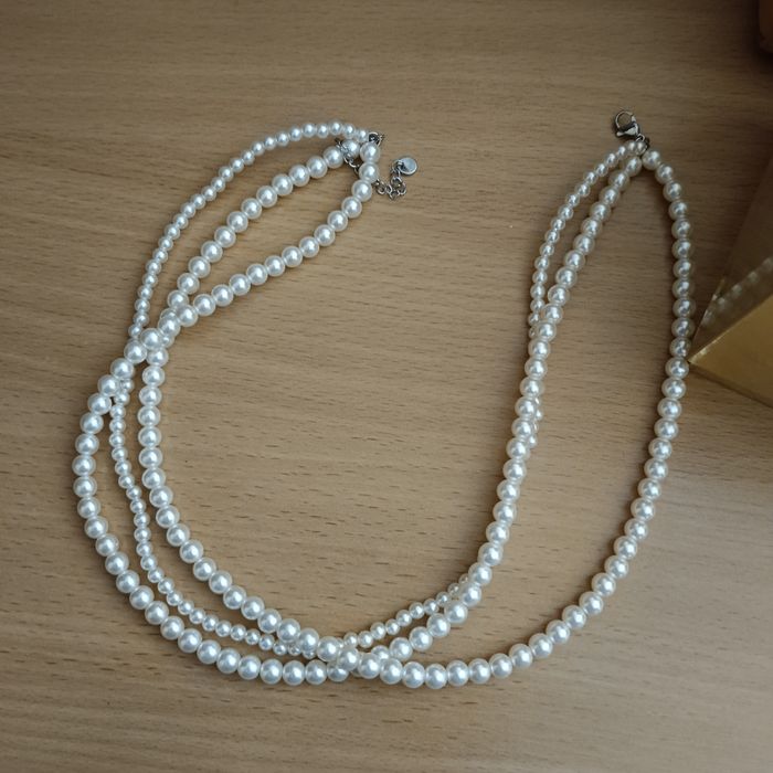 Женское колье жемчуг