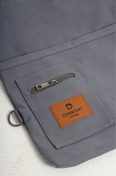 Сумка шоппер текстиль, хлопок серый