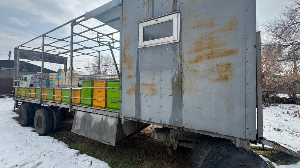 Пчелопавильон. Пчелы. Ульи. Мёд. Прицеп