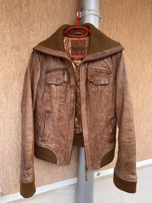 Естествена кожа яке Stradivarius