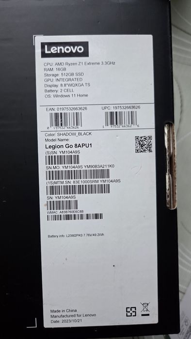 VANDUT Lenovo Legion Go Z1 Extreme Full + Accesorii