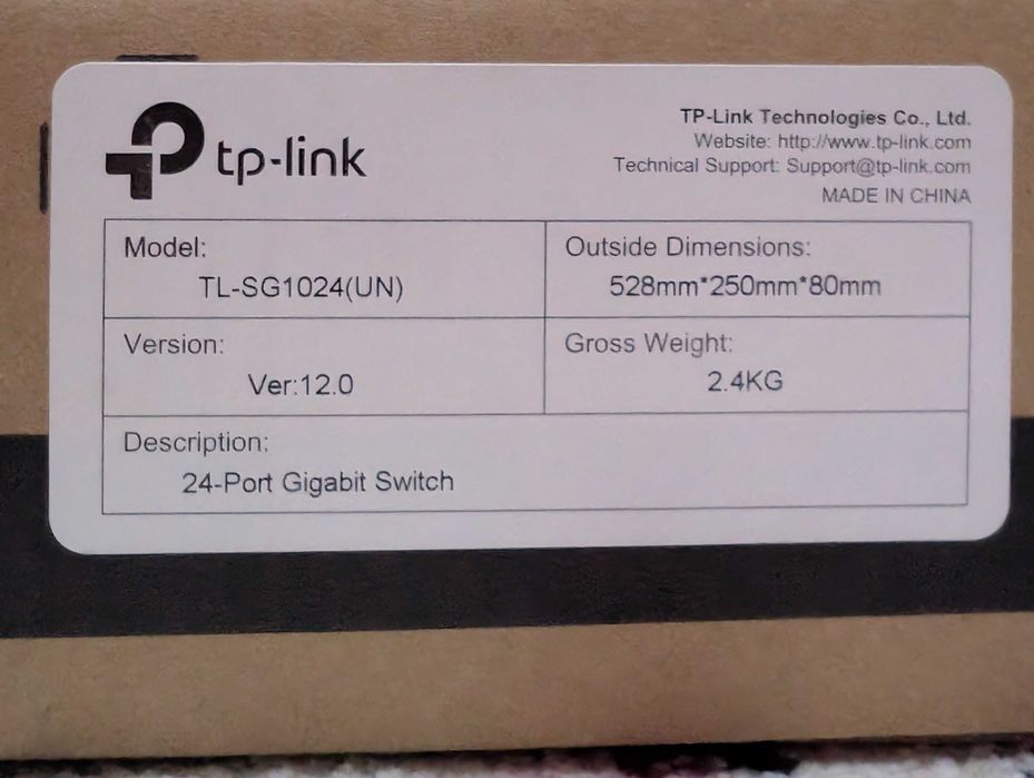 TPLINK TL-SG1024 V12 24-P Gigabit Rackmount Switch NOU