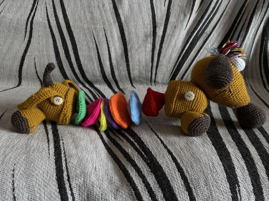 Собачки-гармошки, вязаные крючком!