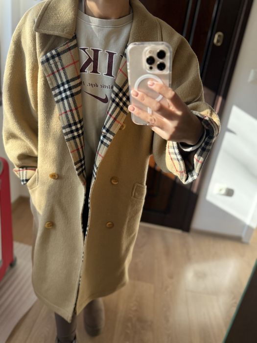 ОРИГИНАЛНО винтидж палто BURBERRYS London – 100% вълна