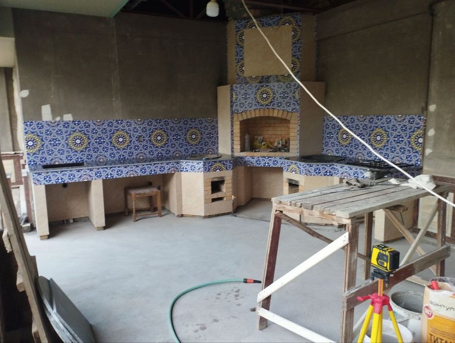 Летние кухни,камины,водопады