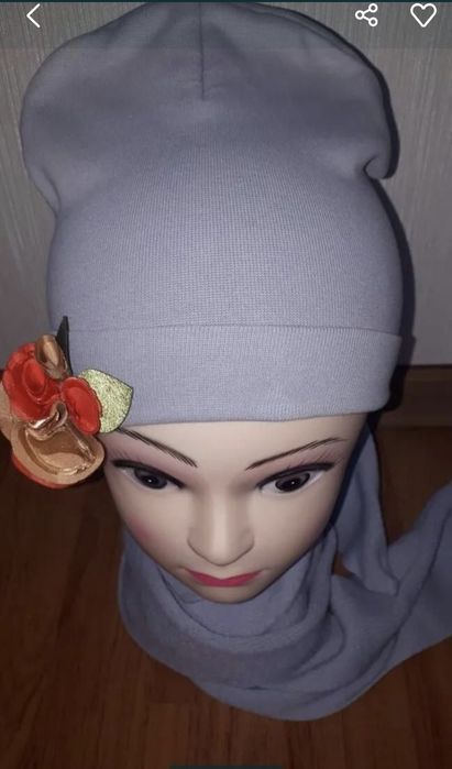 Шапочка с шарфом на девочку