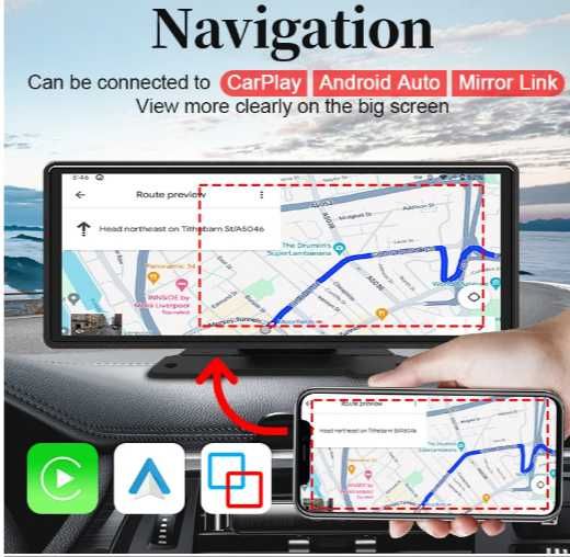 10,26 сенсорный экран с панорамными камерами AHD 360