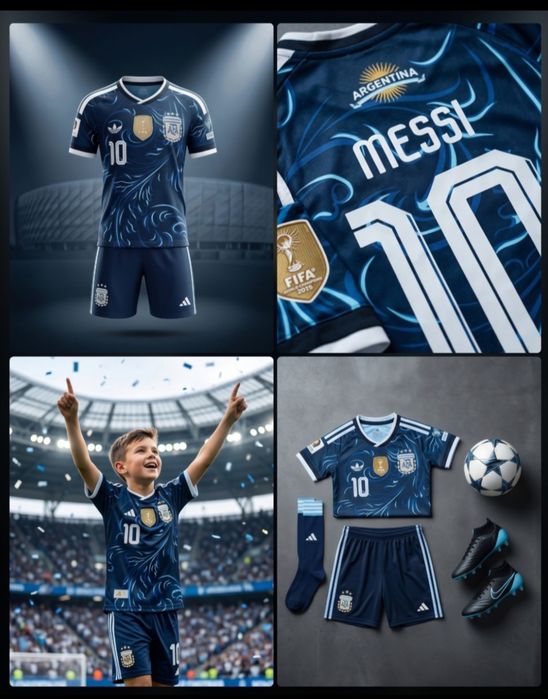 MESSI 10 детско юношески футболни екипи ARGENTINA НОВО 2026-27 година