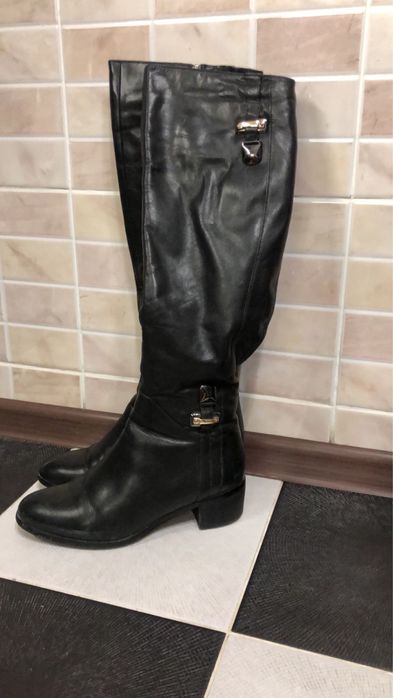 Сапоги женские кожаные зимнии, размер 39