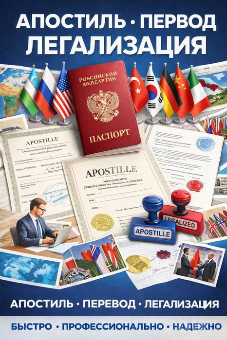 Перевод документов. Нотариальное заверение. Апостиль. Легализация 24/7