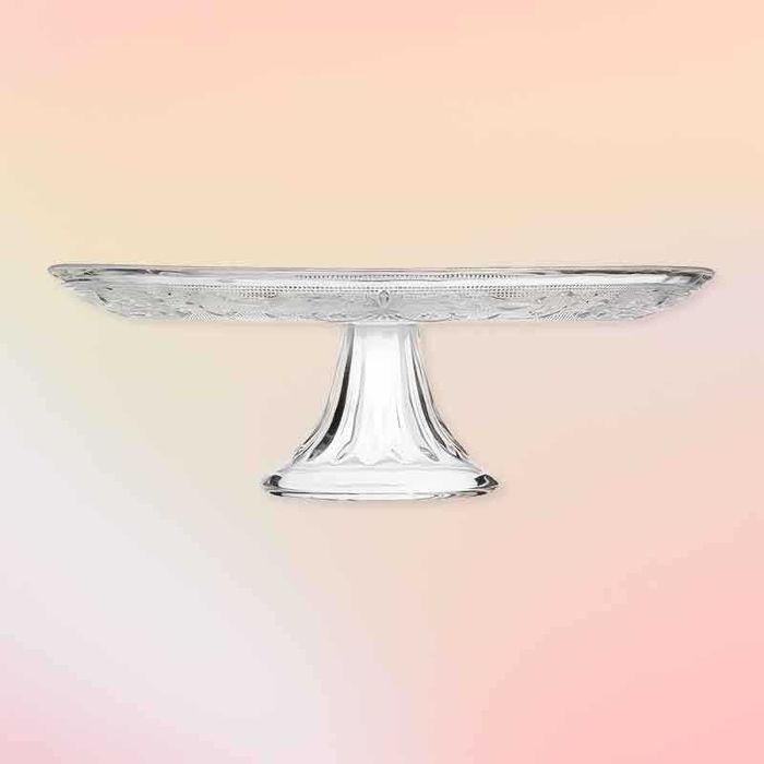 Стъклена поставка за торта с краче Ø33 см