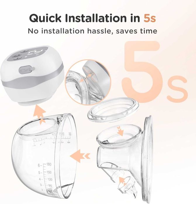 Електрическа помпа за кърма Haokoo за носене, 12 нива, 3 режима