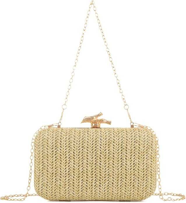 Елегантна Дамска чанта ратан с верижка