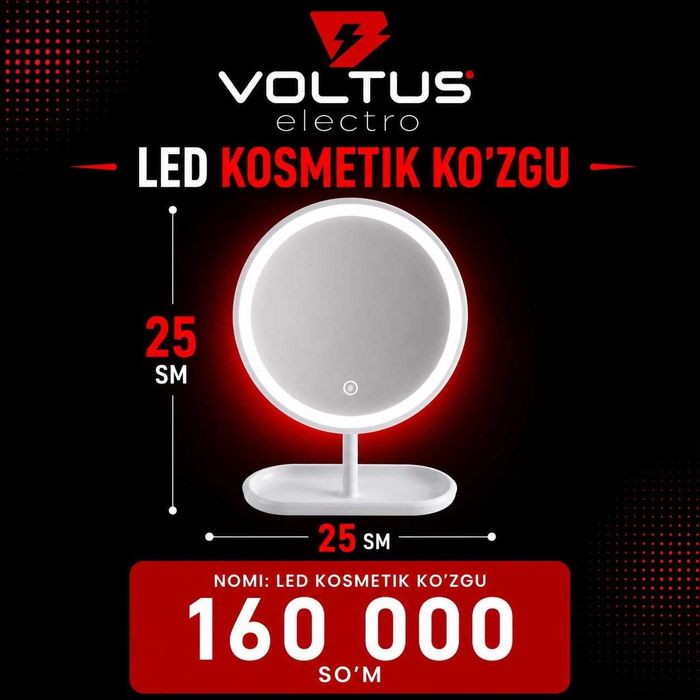 LED kosmetik ko'zgu