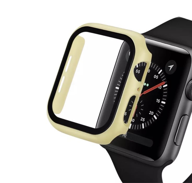 Husa Bumper Case Colorat cu Geam Pentru Ceas Apple Iphone