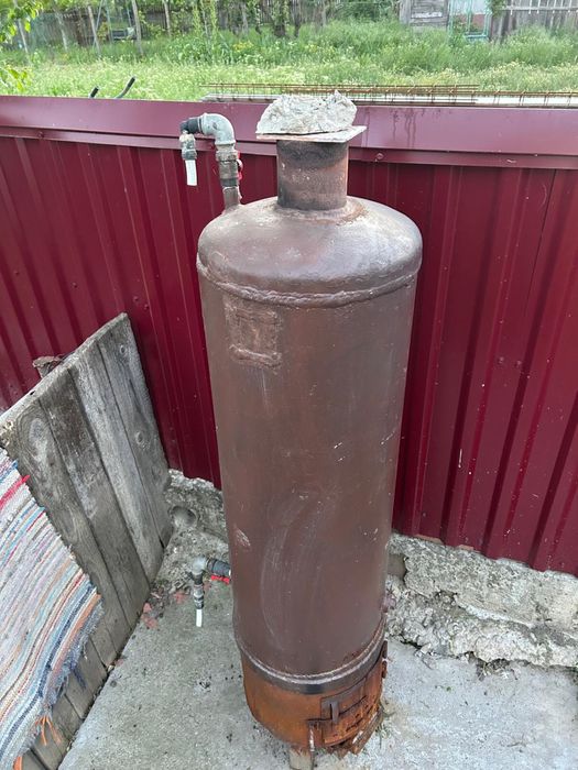 Ansamblu  boiler pe lemne pentru apa calda 100L